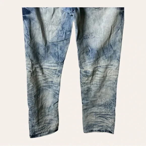 0801. Men’s DENIM & RIVETS DENIM JEANS PATCHWORK DISTRESSING SIZE 30 - Picture 8 of 8